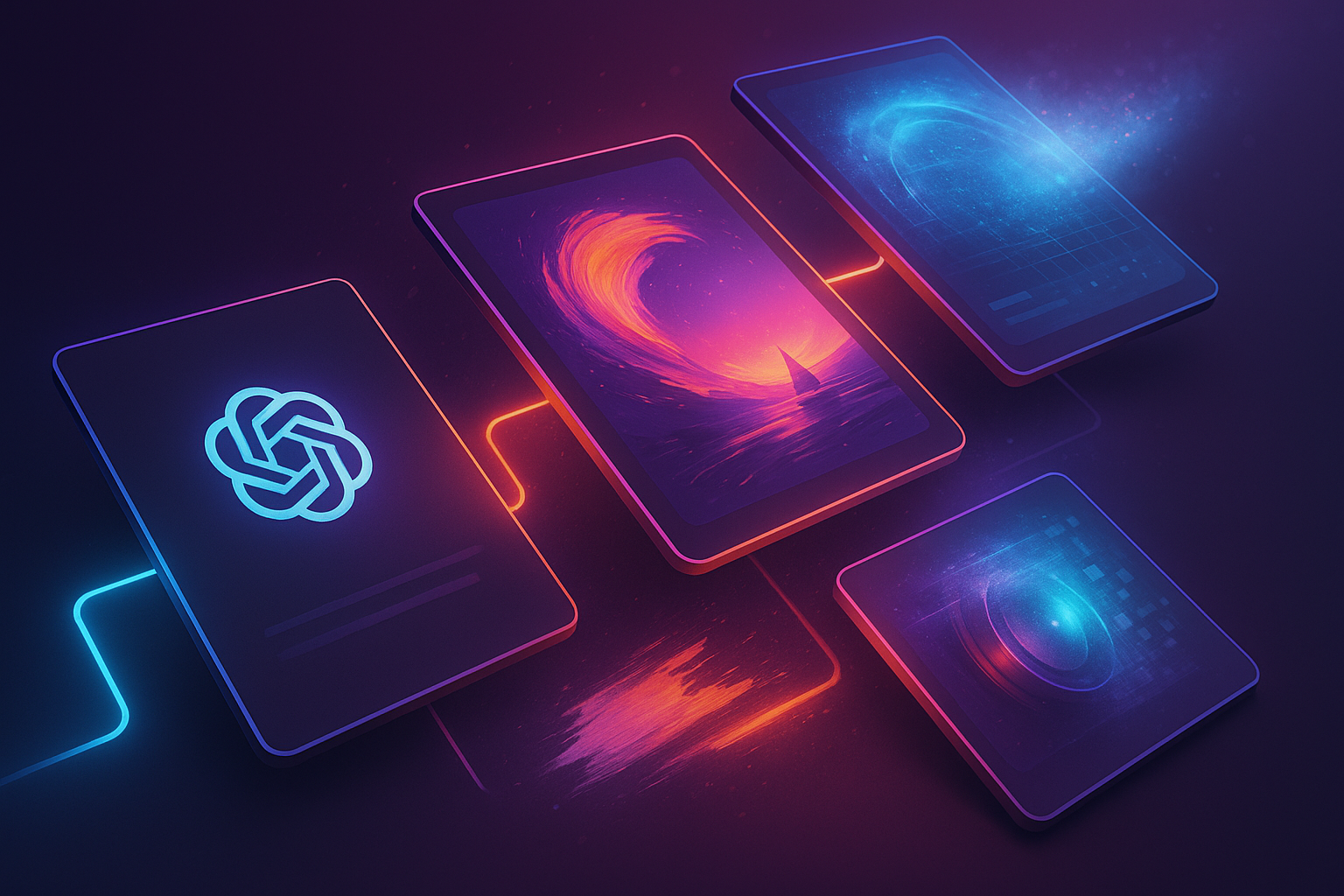 =Ilustracja do artykułu: Lepsze obrazy z ChatGPT: jak pisać prompty i dopracować styl (motyw: prompty do generowania obrazów)